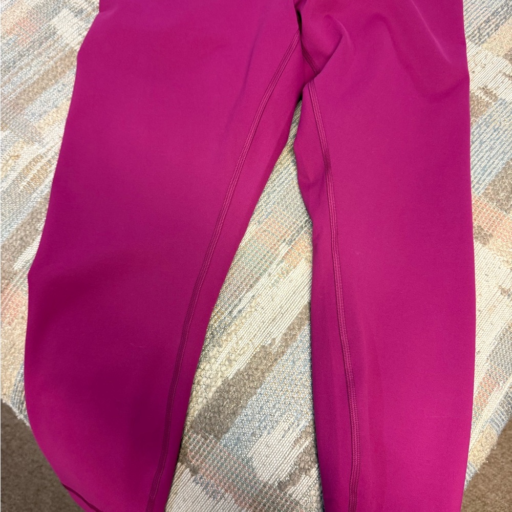 Lululemon Wunder Train 23 inch Magenta leggings
